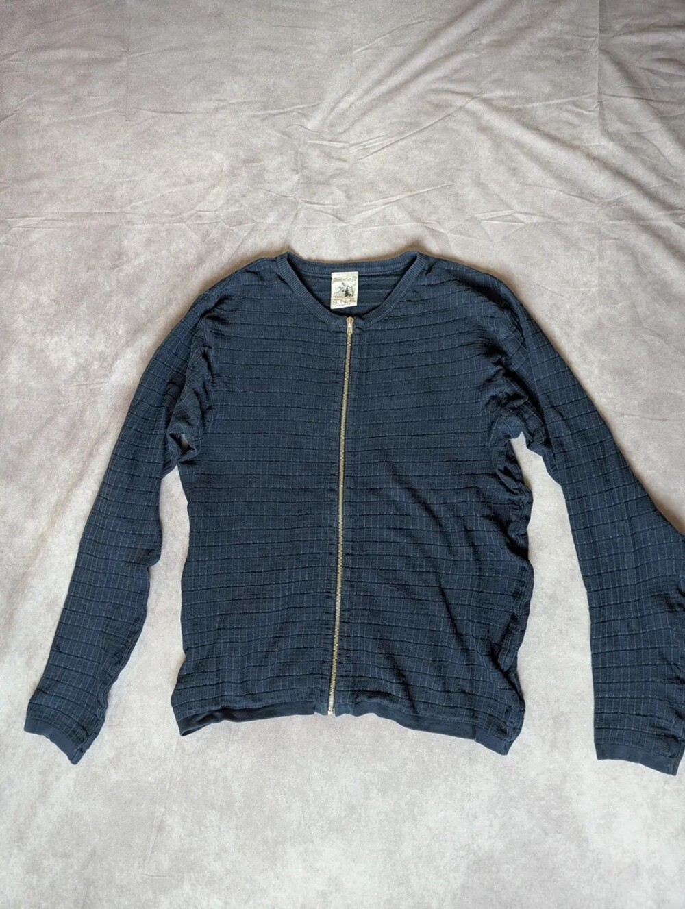 Zip Mercerized Cotton Sweater